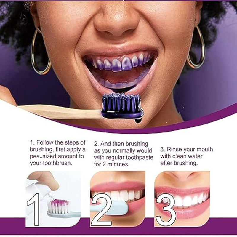 Tooth Stains Bright White Purple Foam Toothpaste