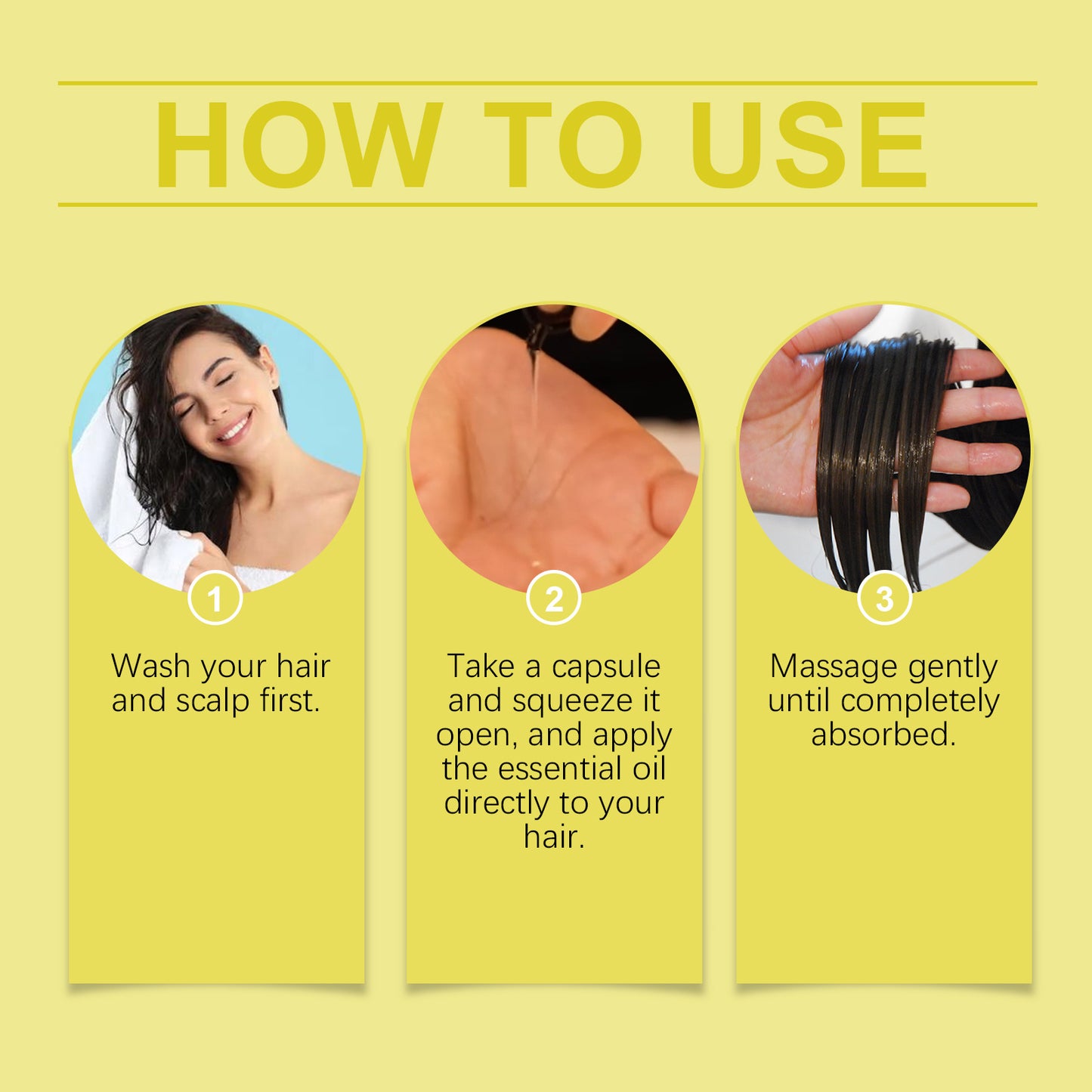 EELHOE Hair Oil Capsules For Scalp Care, Improve Dry And Frizzy Hair, Gentle And Moisturizing Hair Oil