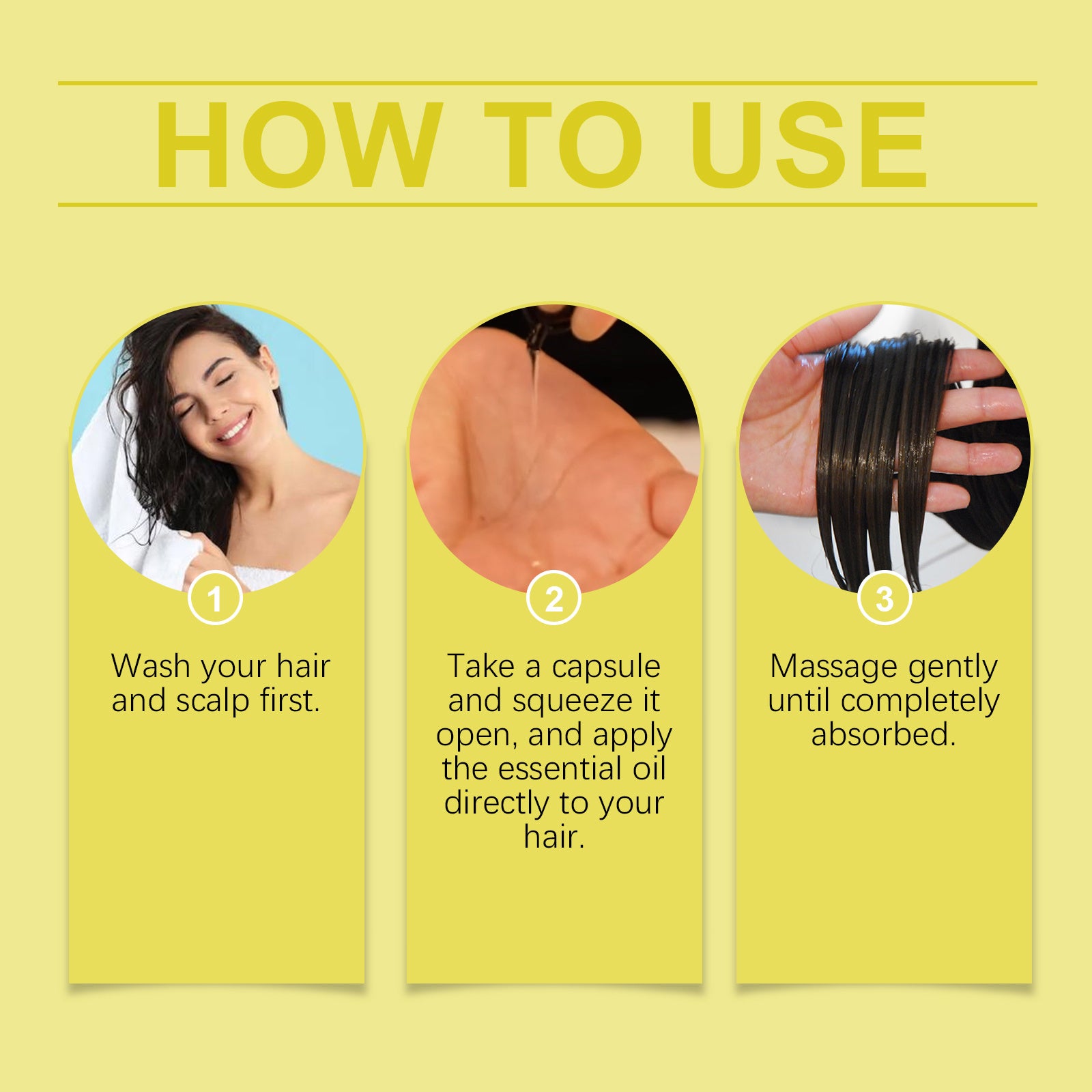 EELHOE Hair Oil Capsules For Scalp Care, Improve Dry And Frizzy Hair, Gentle And Moisturizing Hair Oil