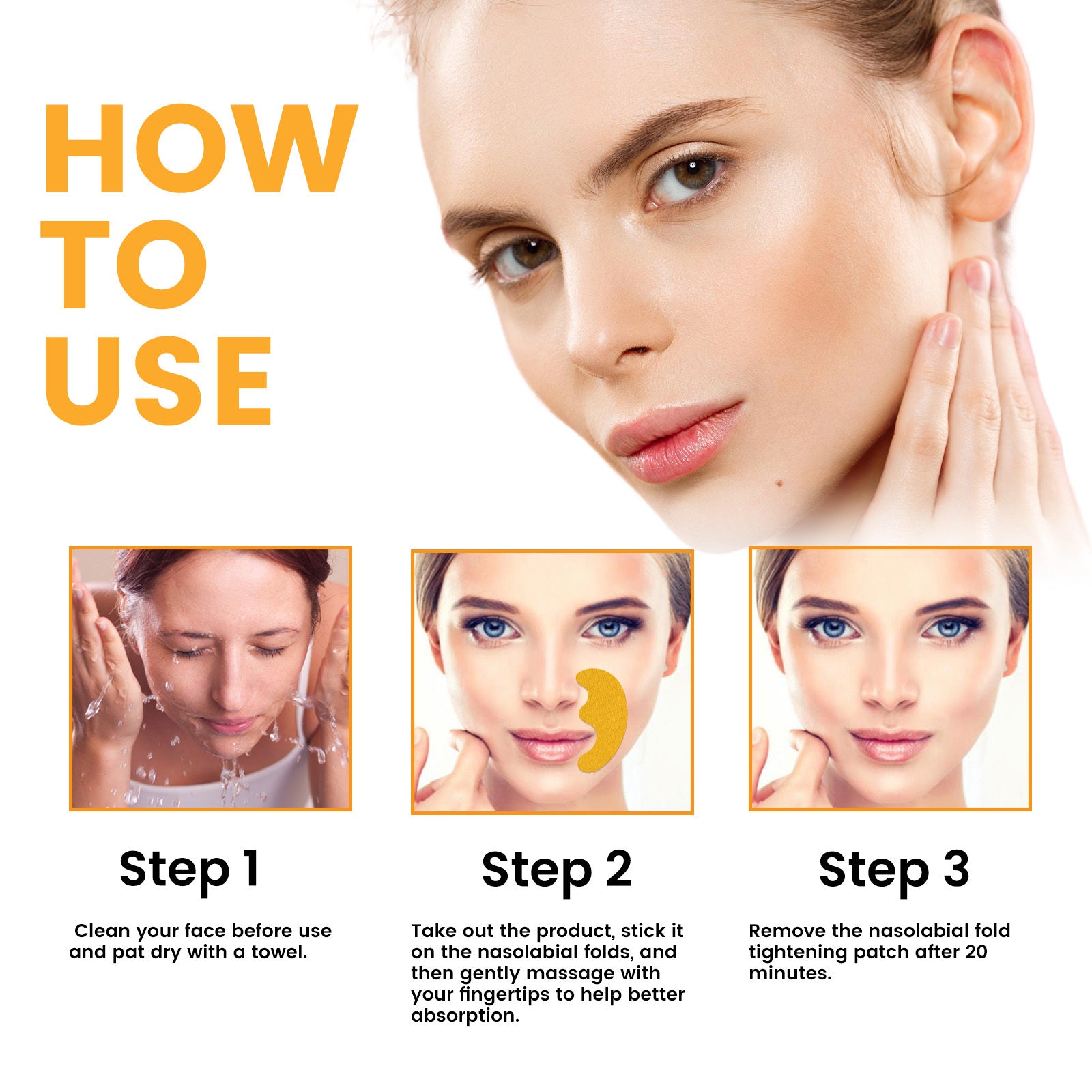 EELHOE Nasolabial Folds Patch, Fade Fine Lines Law Lines Lifting And Tightening Facial Skin Moisturizing And Hydrating