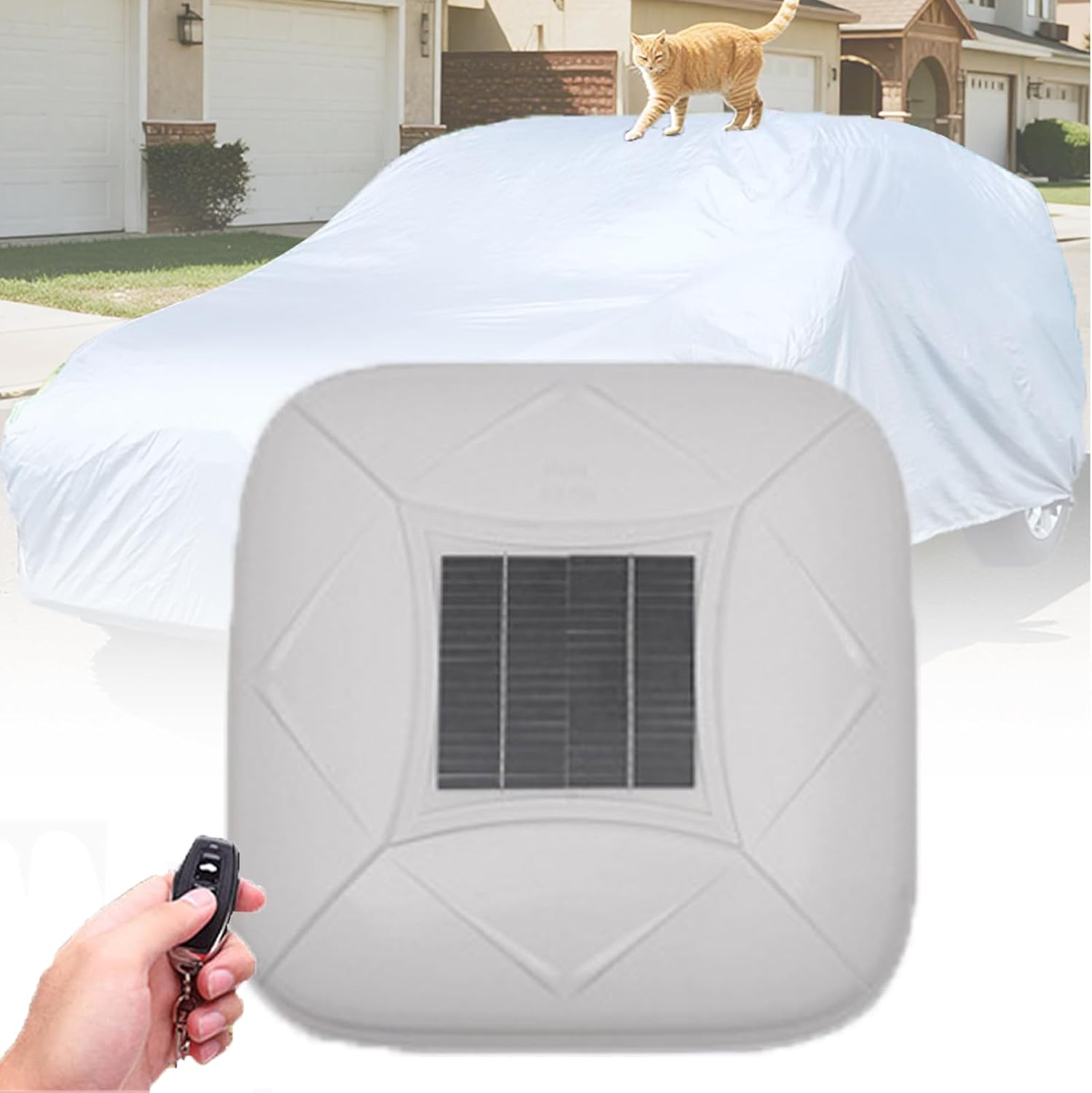Solar-Powered Smart Car Cover with Remote Control