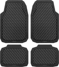 All-Weather Floor Mats Full Set Durable Anti-Slip 3D Rhombus Waterproof
