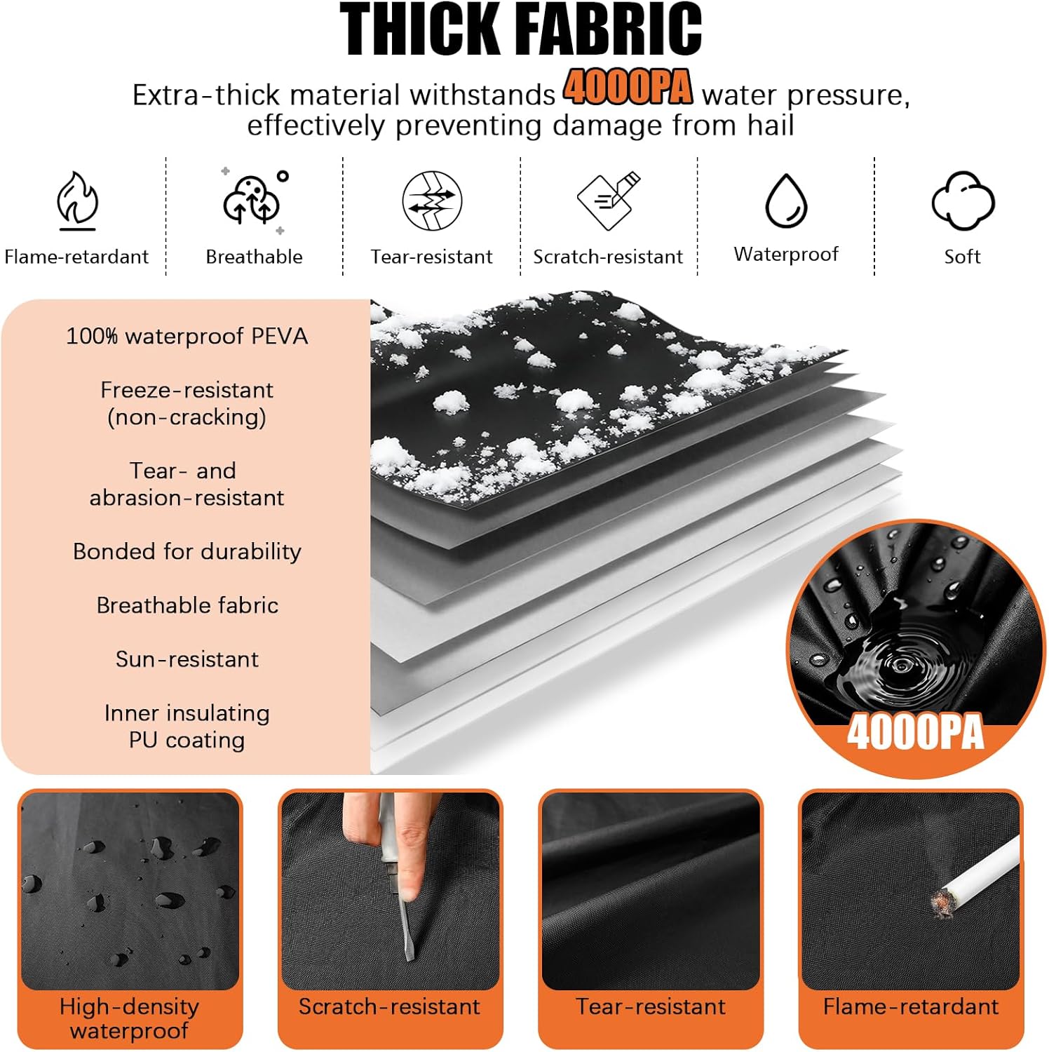 Snow Hail Dust Sun Protection, Winter Outdoor Covers