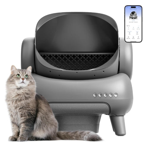 Open-Top Self-Cleaning Cat Litter Box
