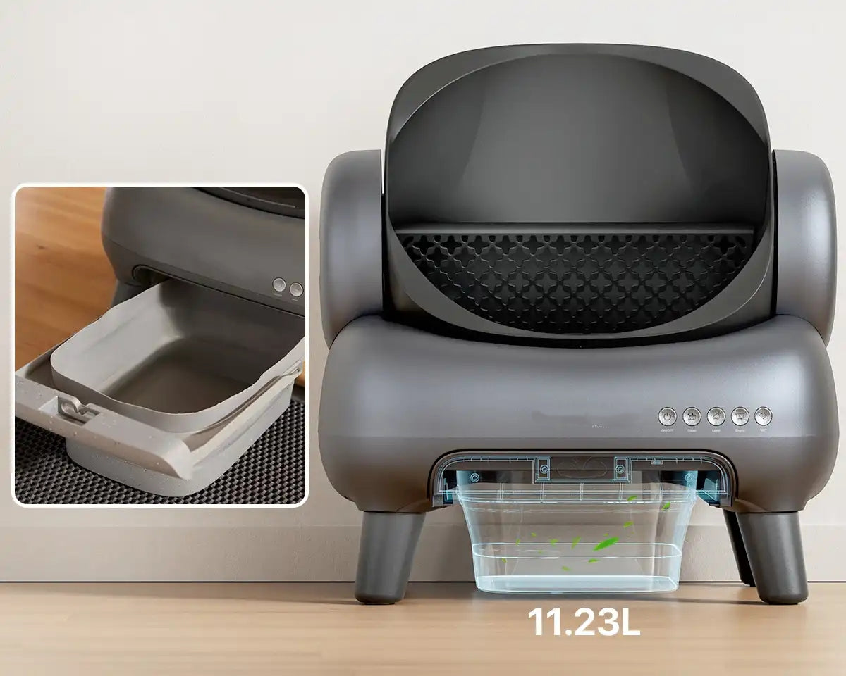Open-Top Self-Cleaning Cat Litter Box