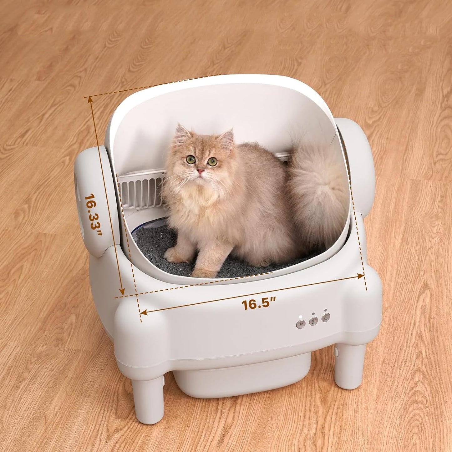 Open-Top Self-Cleaning Cat Litter Box
