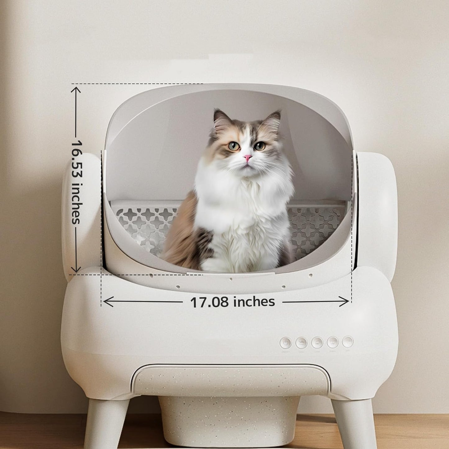 Open-Top Self-Cleaning Cat Litter Box