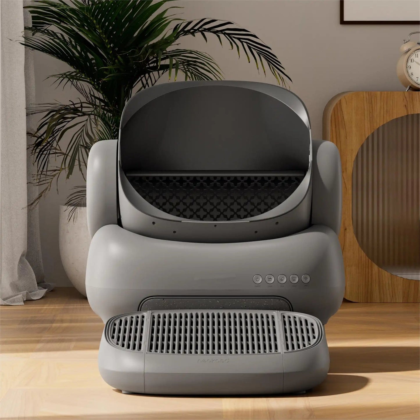 Open-Top Self-Cleaning Cat Litter Box