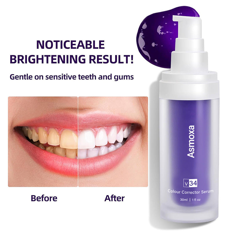 Tooth Stains Bright White Purple Foam Toothpaste